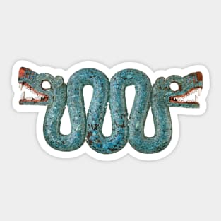 Maquizcoatl - Double-headed serpent (coatl) - Aztec Art from the British Museum Sticker